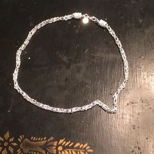 Solid Sterling Byzantine Silver Chain Never Worn